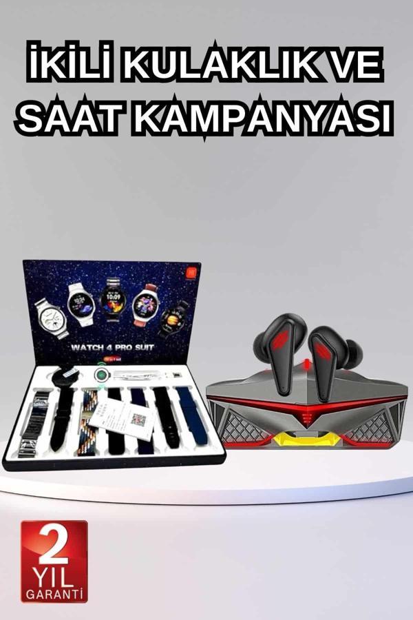 Gamer Oyuncu Seti Bluetooth Kulaklık Ucuz Kaliteli Yeni Nesil Akıllı Saat - Image 1