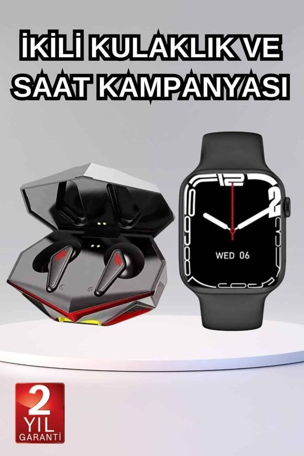 İkili Set Dev Kampanya Ucuz Kulaklık Ucuz Akıllı Saat Gürültü Önleyici Uzun Pil Ömrü - Image 1