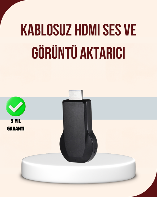 HDMI Kablosuz Ekran Alıcısı – iOS, Android, Mac, PC Uyumluluğu - Image 1