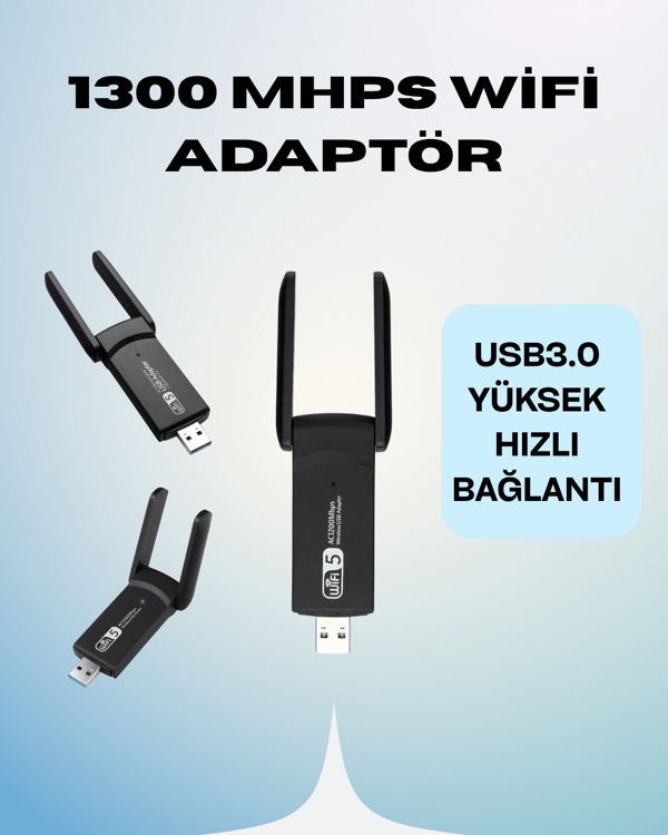 AC1200 USB WiFi Adaptör - Image 1