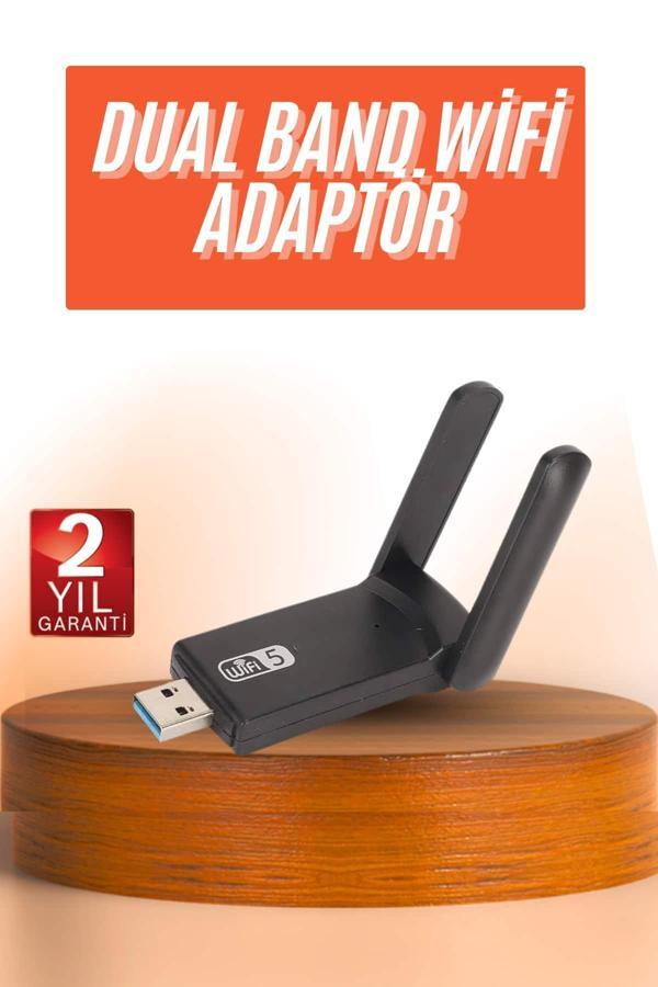 Wifi Alıcı Dual Band Usb 3.0 Adaptör Kablosuz Windows 7/8/10/11 - Image 1
