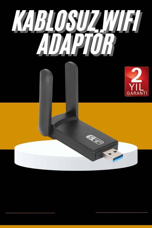 Mbps Wifi Alıcı Kablosuz Wifi Adaptörü Çift Band Çift Antenli - Image 1