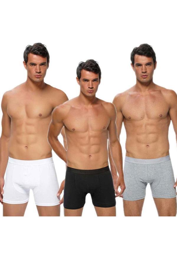 6lı Erkek Likralı Boxer Külot Esnek Rahat Paçalı  - Image 1