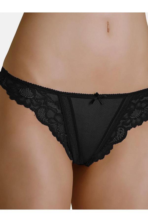 Kadın Transparan Dantel Detaylı String Tanga Külot - Image 1