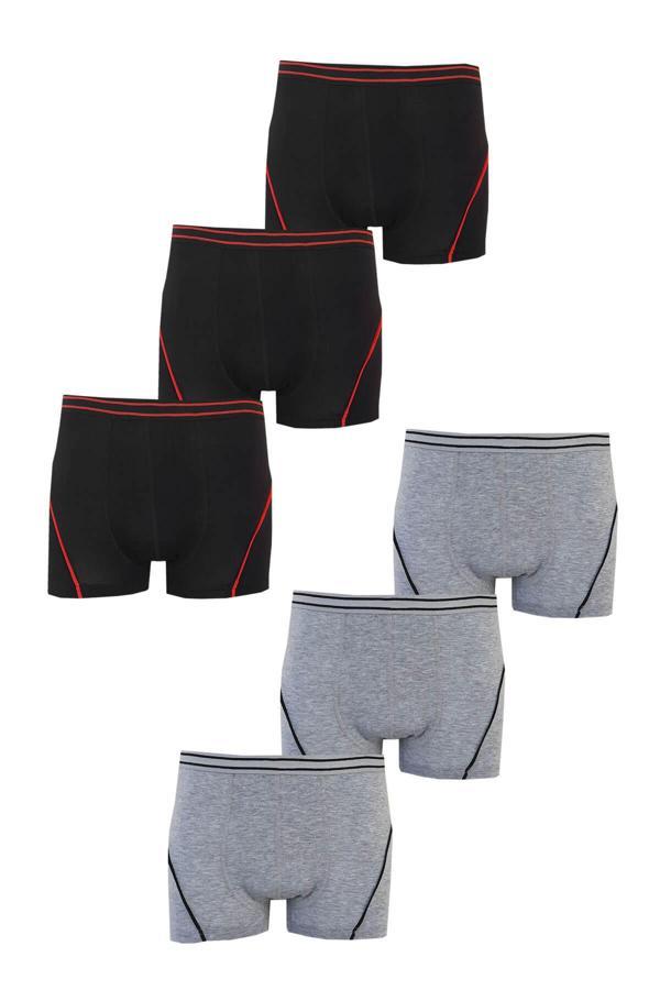 Tutku İç Giyim 6lı Erkek Çocuk Likralı Pamuklu Boxer İç Çamaşır - Image 1