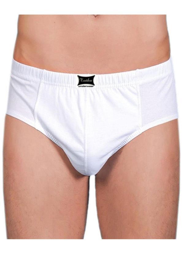 Tutku İç Giyim Pamuklu Erkek Slip Külot  Don 12 Li Paket - Image 1