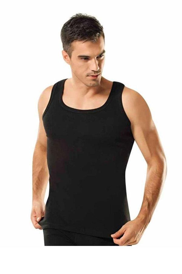 6 lı Erkek Ribana Pamuklu Asklı Klasik Atlet Renkli - Image 1