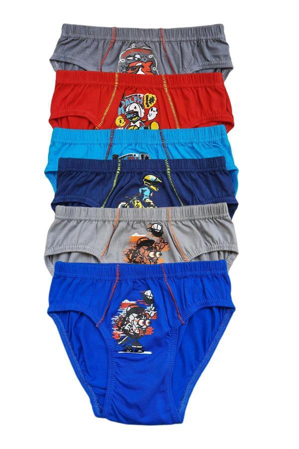 Erkek Çocuk Desenli Slip Külot 6 lı Paket - Image 1