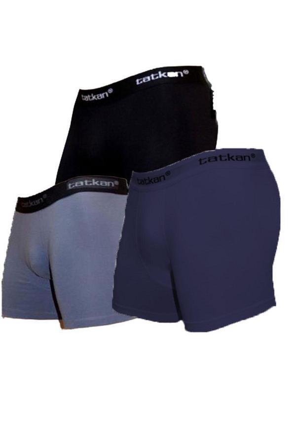 3lü Erkek Modal Likralı Boxer Büyük Beden Paçalı Don - Image 1