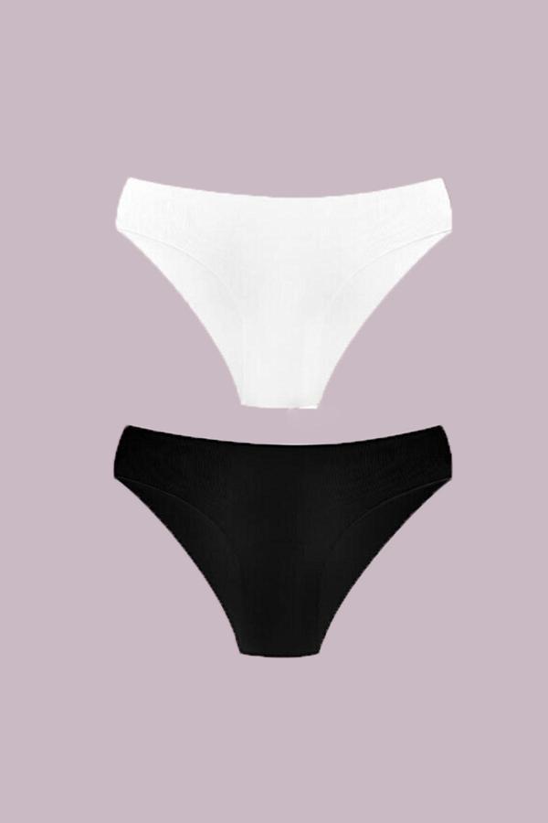 2li Kadın İz Yapmaz Bikini Dikişsiz Külot Esnek Rahat Ekonomik - Image 1