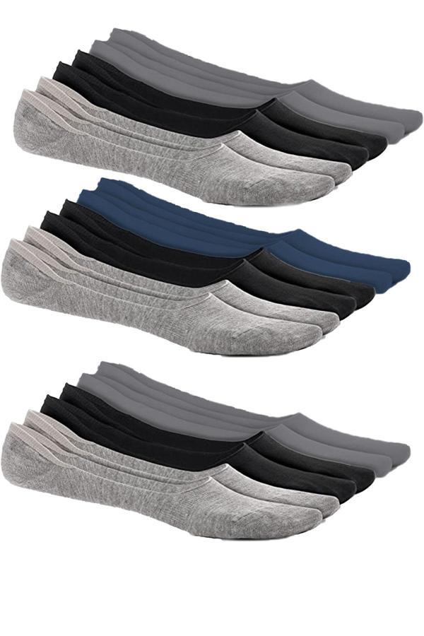 12li Erkek Bambu Silikonlu Babet Çorap Kaydırmaz Bantlı Ekonomik - Image 1