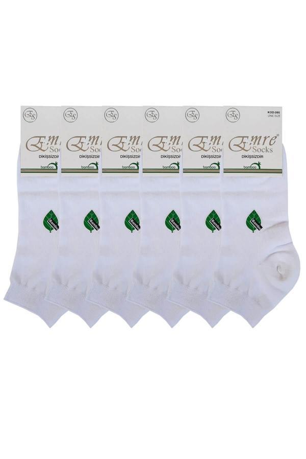 Emre 6lı Erkek Bambu Kısa Patik Çorap Yumuşak Dikişsiz Rahat - Image 1