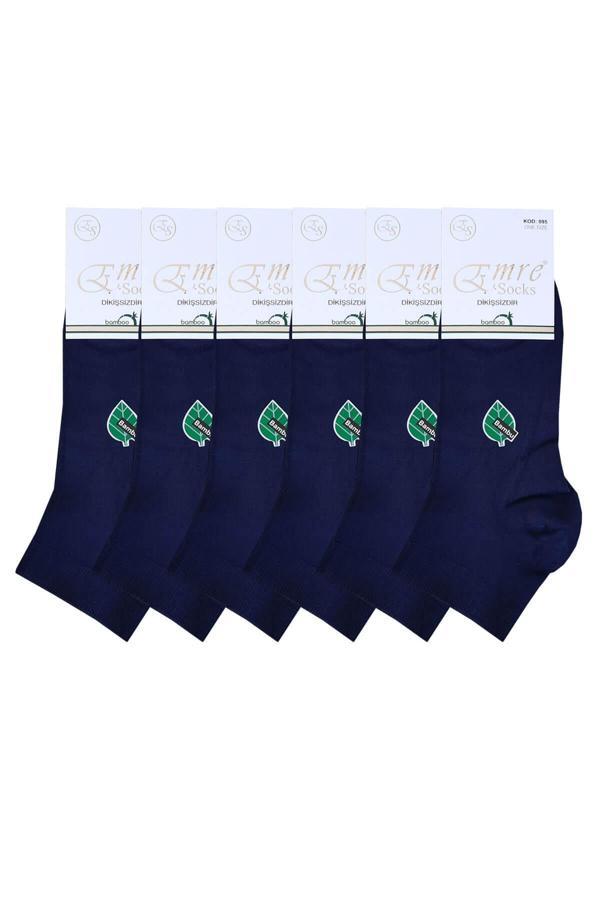 Emre 6lı Erkek Bambu Kısa Patik Çorap Yumuşak Dikişsiz Rahat - Image 1