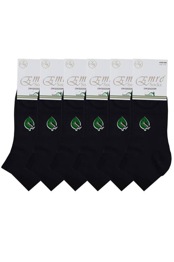 Emre 6lı Erkek Bambu Kısa Patik Çorap Yumuşak Dikişsiz Rahat - Image 1