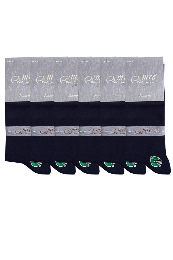 Erkek Bambu Dikişsiz Soket Çorap 6'lı Erkek Çorap Emre Kutulu  - Image 1