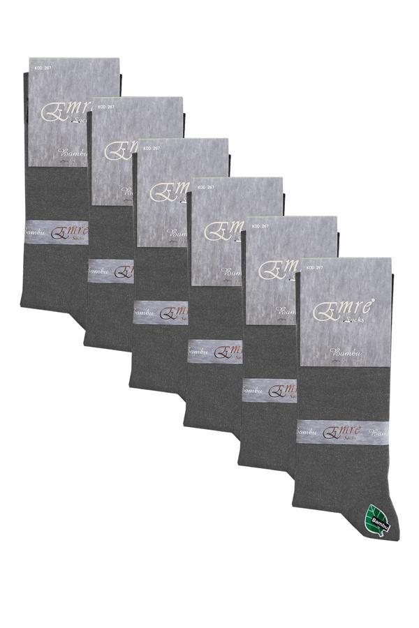 Erkek Bambu Dikişsiz Soket Çorap 6'lı Erkek Çorap Emre Kutulu  - Image 1