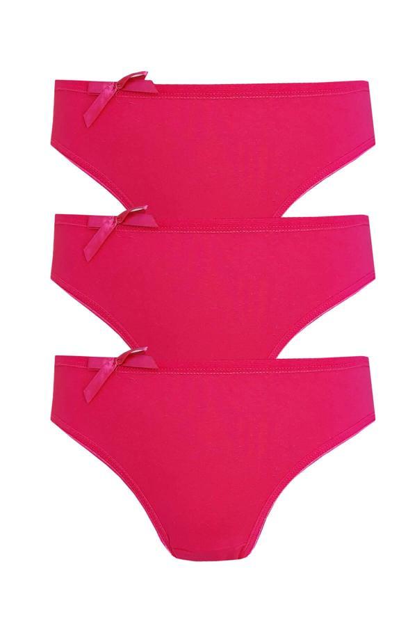 3lü Kadın Bikini Külot Pamuklu Renkli Ekonomik Rahat - Image 1