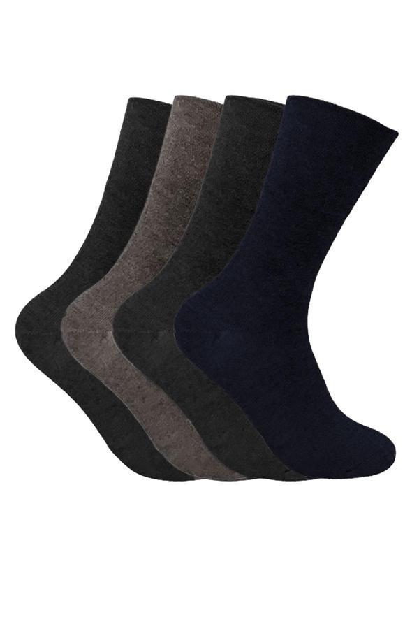 4lü Erkek İnce Yün Bambu Soket Çorap Dikişsiz Kaliteli  - Image 1