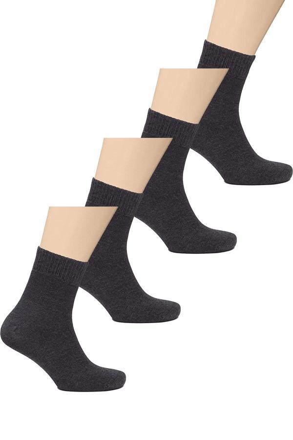 4lü Kadın Erkek Diabetik Soket Çorap Dikişsiz Kaliteli Özel Seri - Image 1