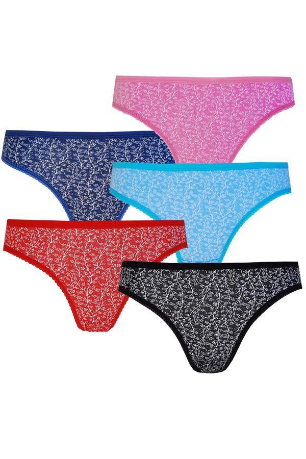 5li Kadın Pamuklu Renkli Bikini Külot İç Çamaşırı Kaliteli Deyzi - Image 1