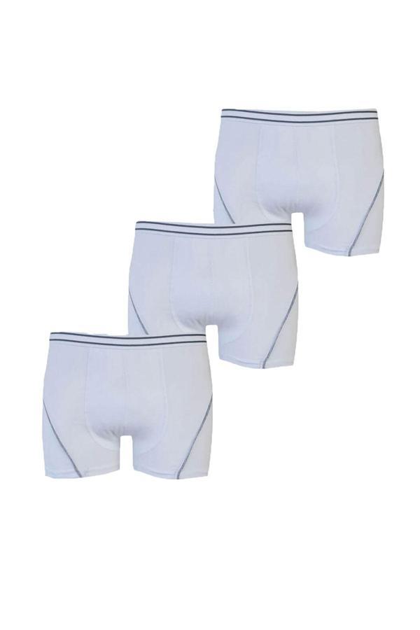 3lü Erkek Çocuk Likralı Pamuklu Boxer Kaliteli Esnek İç Çamaşırı - Image 1