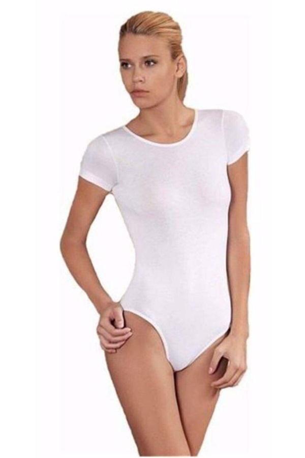 Kota Kadın Kısa Kol Body Kancalı Pamuklu Bayan Atlet Fanila - Image 1