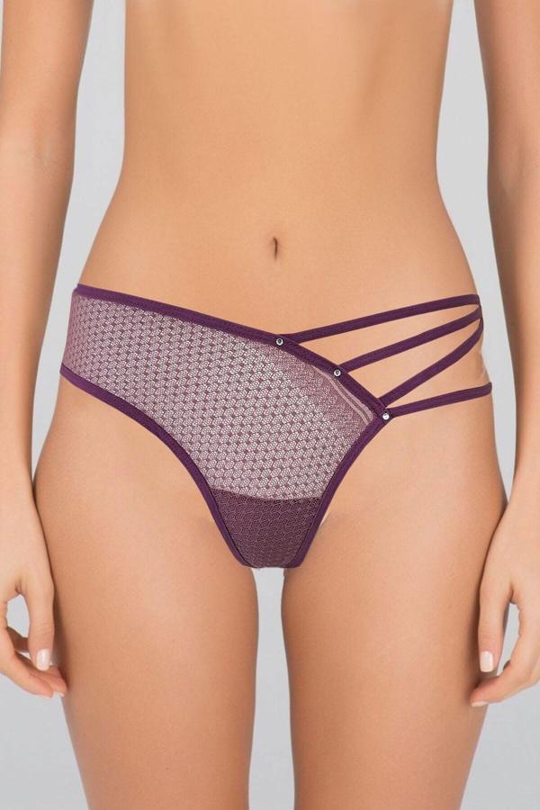 Kadın Dantel Detaylı Transparan Tanga String Külot - Image 1