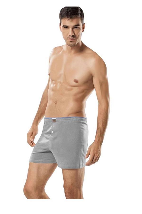 Tutku İç Giyim Pamuklu Penye Düğmeli Erkek Boxer 4lü Paket - Image 1