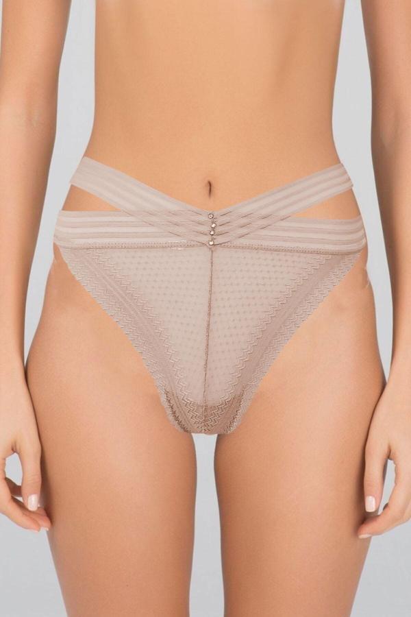 Kadın Dantel Çapraz Lastikli İpli Tanga String Külot - Image 1