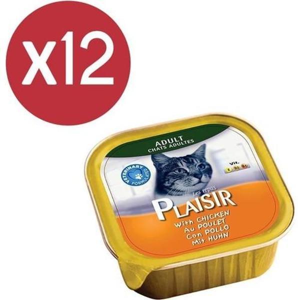 Plaisir Pate Tavuklu Kedi Konservesi 12X100 gr - Image 1