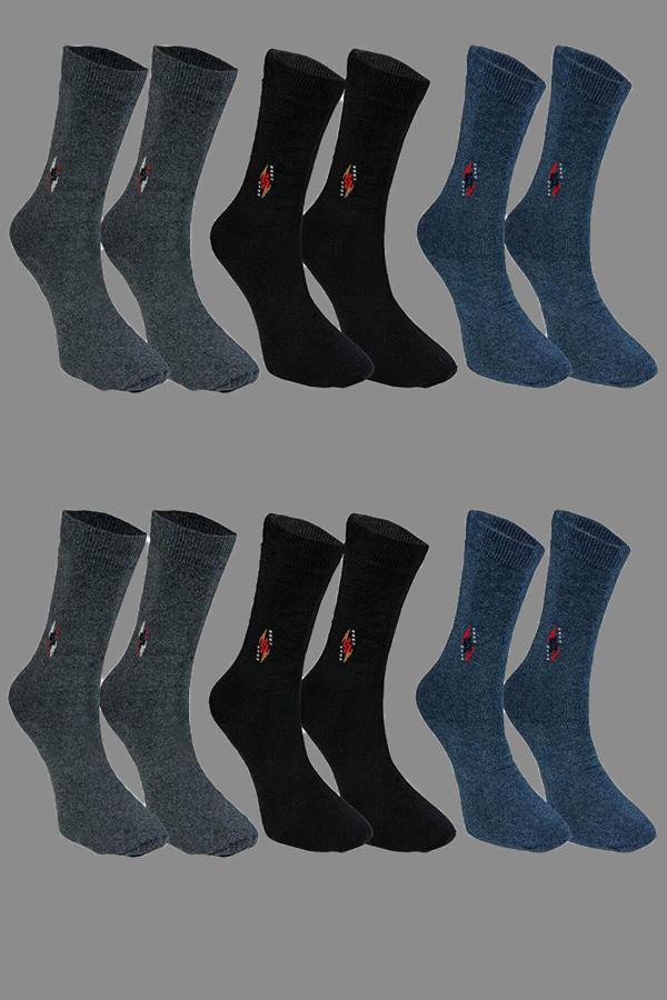 6lı Erkek Uzun Soket Çorap Pamuklu Renkli Ekonomik Sıkmayan  - Image 1