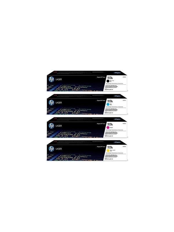 HP 117A Orjinal Toner 4'lü Set W2070A-W2071A-W2072A-W2073A 150A AX718 - Image 1