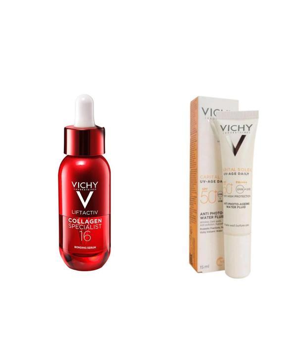Vichy Liftactiv Collagen Specialist 16 Bonding Serum 30 ml + Uv Age Daily Spf50 15 Ml - Image 1