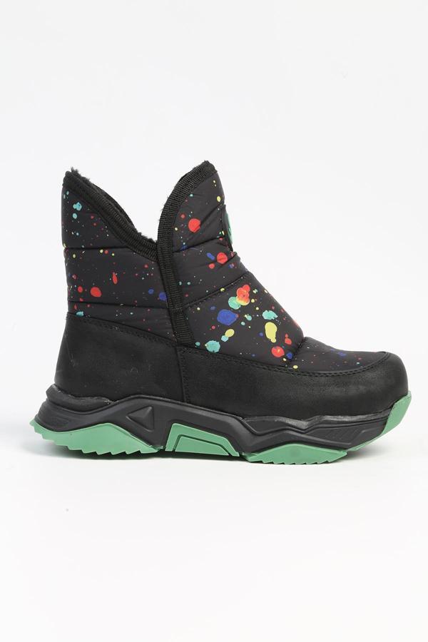 Benetton® | BN-50046 - 3256 Siyah Yesil -Çocuk Bot - Image 1