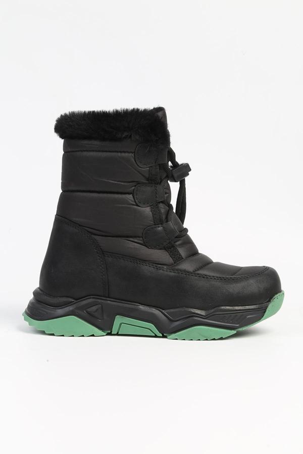 Benetton® | BN-50047 - 3256 Siyah Yesil - Çocuk Bot - Image 1
