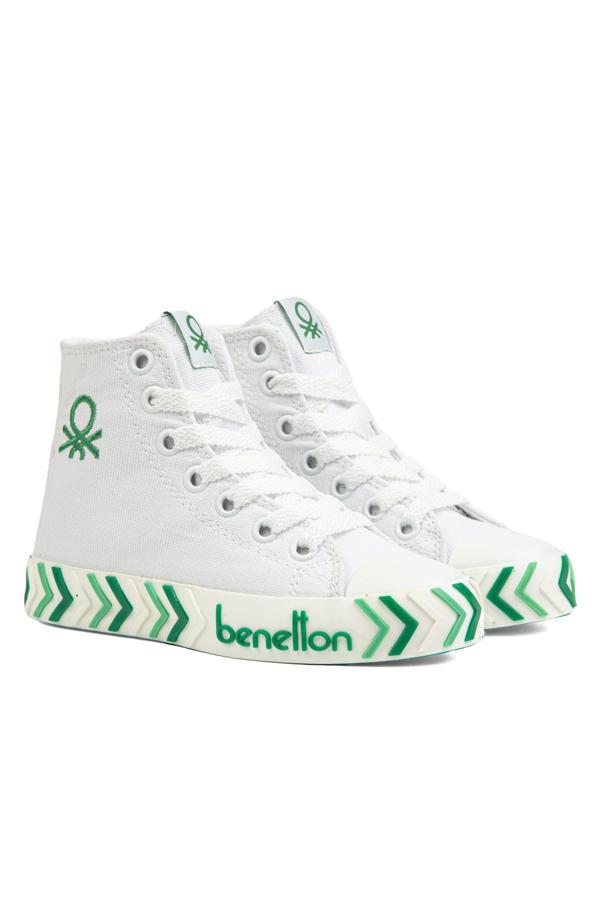Benetton® | BN-90636- Beyaz Yesil - Çocuk Spor Ayakkabı - Image 1