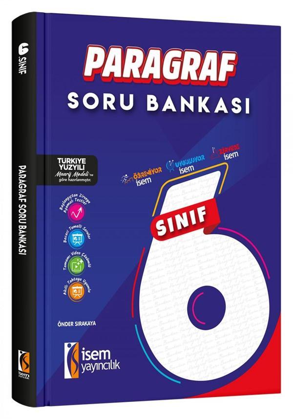 İsem 6. Sınıf Paragraf Soru Bankası İsem Yayıncılık - Maarif Modele Uygun - İsem Yayıncılık - Image 1
