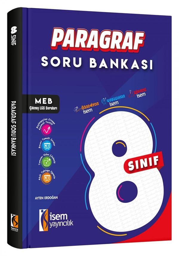 İsem 8. Sınıf Paragraf Soru Bankası İsem Yayıncılık - Maarif Modele Uygun - İsem Yayıncılık - Image 1