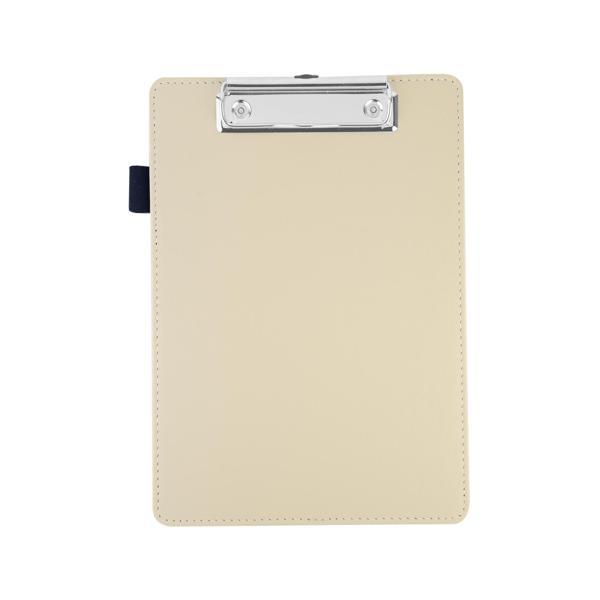 Sekreterlik,A5 Küçük Boy,Kapaksız,A5 Clipboard Vegan Suni Deri,17,5x24,5 cm.,Bej - Image 1