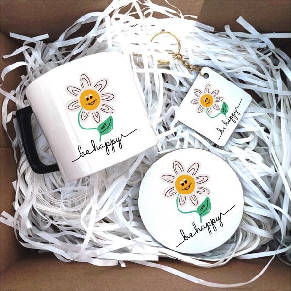 Be HappyTemalı Hediye Kutusu, Mutlu Ol Hediye Kutusu P1-15 - Image 1