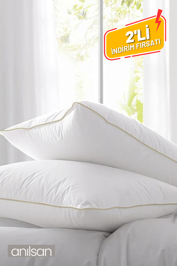 2'li Nano Jel Yastık, 50x70cm - Otel Yastığı - Sağlıklı Uyku Için En Iyi Yastık Seçeneği - Image 1