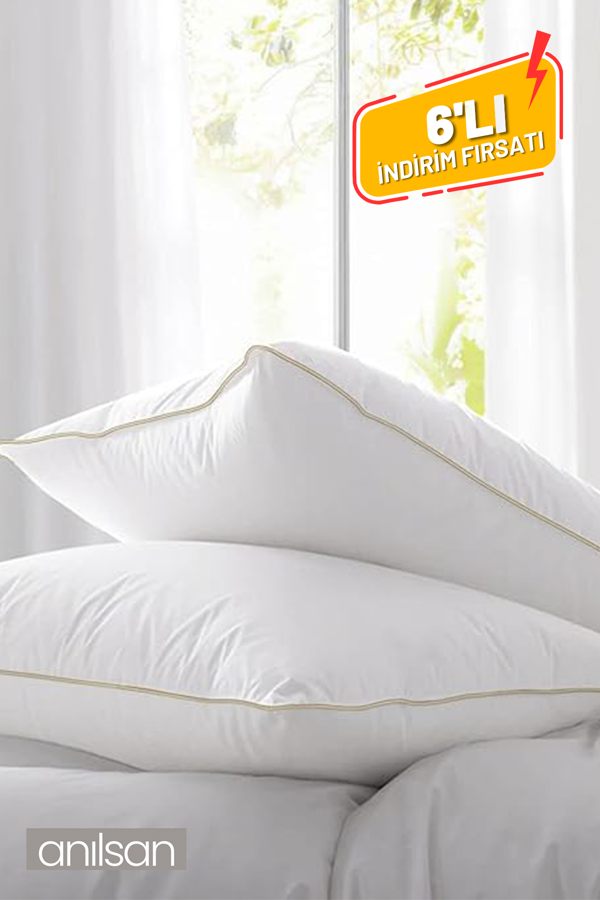 6'lı Nano Jel Yastık, 50x70cm - Otel Yastığı - Sağlıklı Uyku Için En Iyi Yastık Seçeneği - Image 1