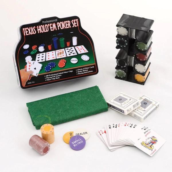 200 Chip Ve 2 Adet İskambil Kağıt Setine Sahip Poker Oyunu Alk2601 - Image 1