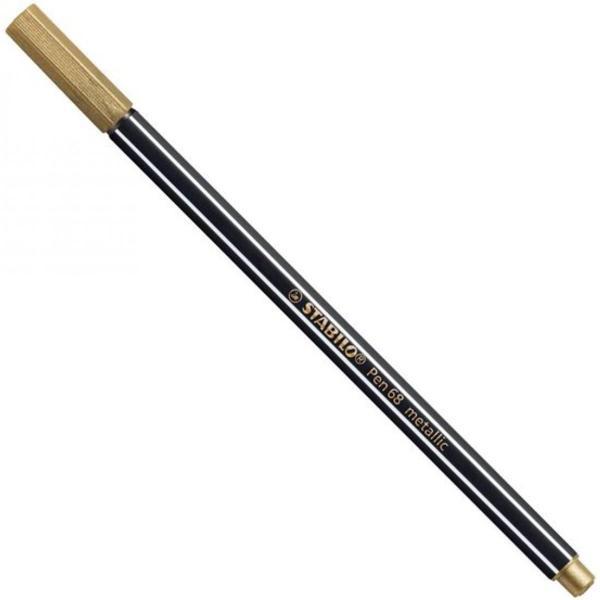 Stabilo Pen 68 Keçe Uçlu Boya Kalemi Metalik Altın 68/810 (10 Lu Paket) - Image 1