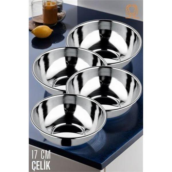 ModaCar Yemek Tası Paslanmaz Çelik Çorba Kasesi 4 ADET - Image 1