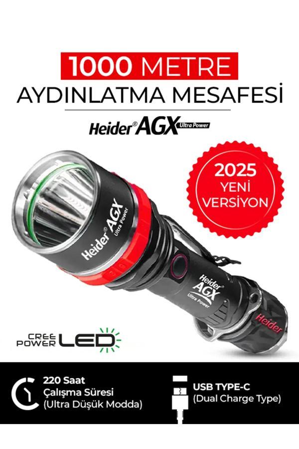 Heider AGX Ultra Power V4 - 2025 Yeni Versiyon - Dual Charge Type (USB Type-C +Adaptör) - Image 1