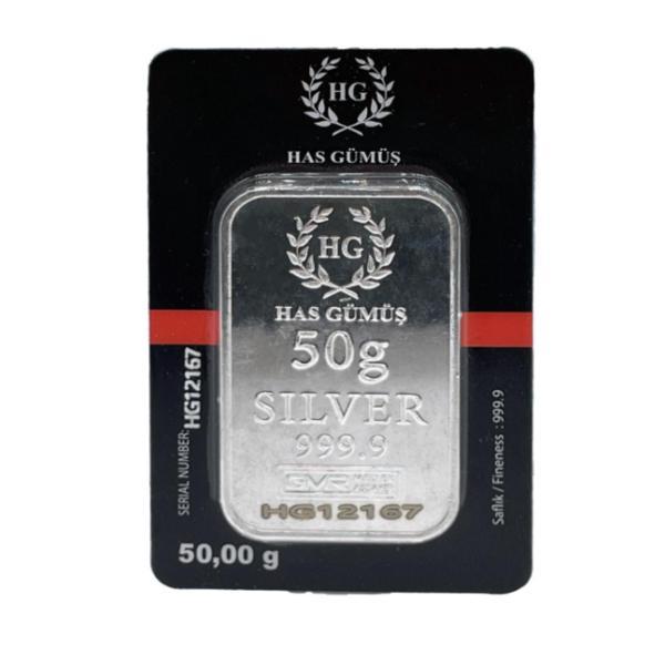 Has Gümüş 50GR (999.9) Külçe Gümüş - Image 1