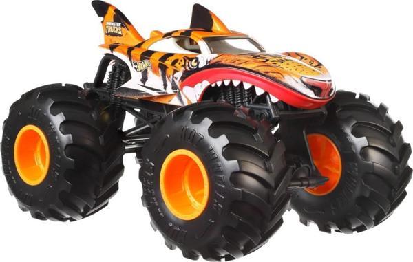 1:24 Hot Wheels Monster Trucks Araba TIGER SHARK FYJ83 JDR02 - Image 1