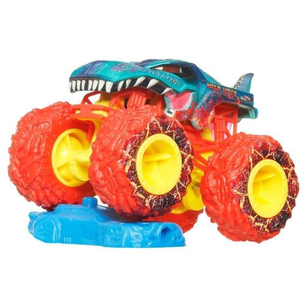 Hot Wheels Monster Trucks 1:64 Arabalar SHARKS vs DINOS MEGA WREX FYJ44-JCD87 - Image 1