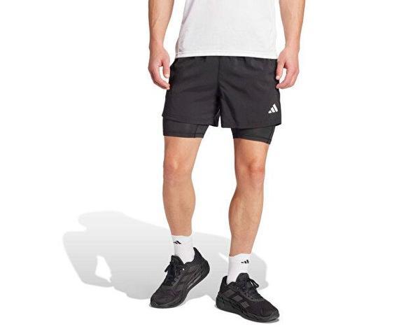 adidas Otr B 2in1 Ps M Erkek Koşu Şortu JN2670 Siyah - Image 1